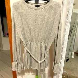 Buckle Black Grey Blouse